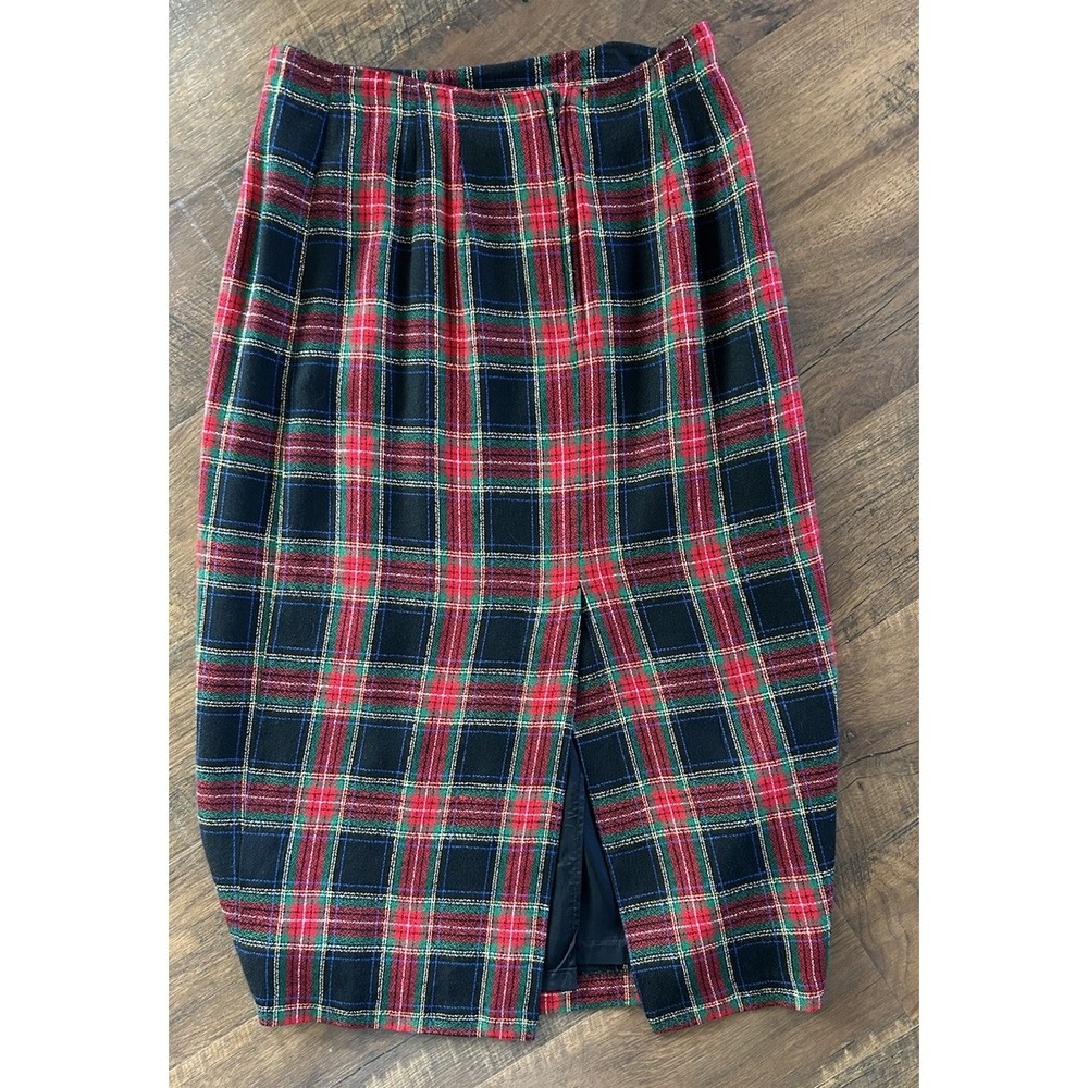 Vintage 90s Westbound Plaid Midi Skirt 12 Long Preppy Academia Tartan Grunge - Picture 3 of 5